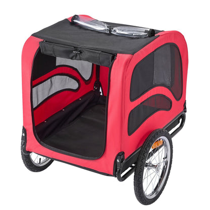 Dog Bike Trailer | 45KG Capacity | Pet Cart Bicycle Carrier with Leash