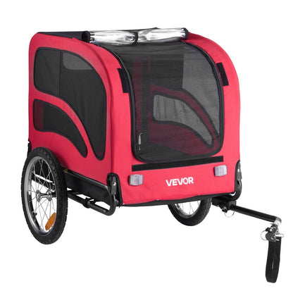 Dog Bike Trailer | 45KG Capacity | Pet Cart Bicycle Carrier with Leash
