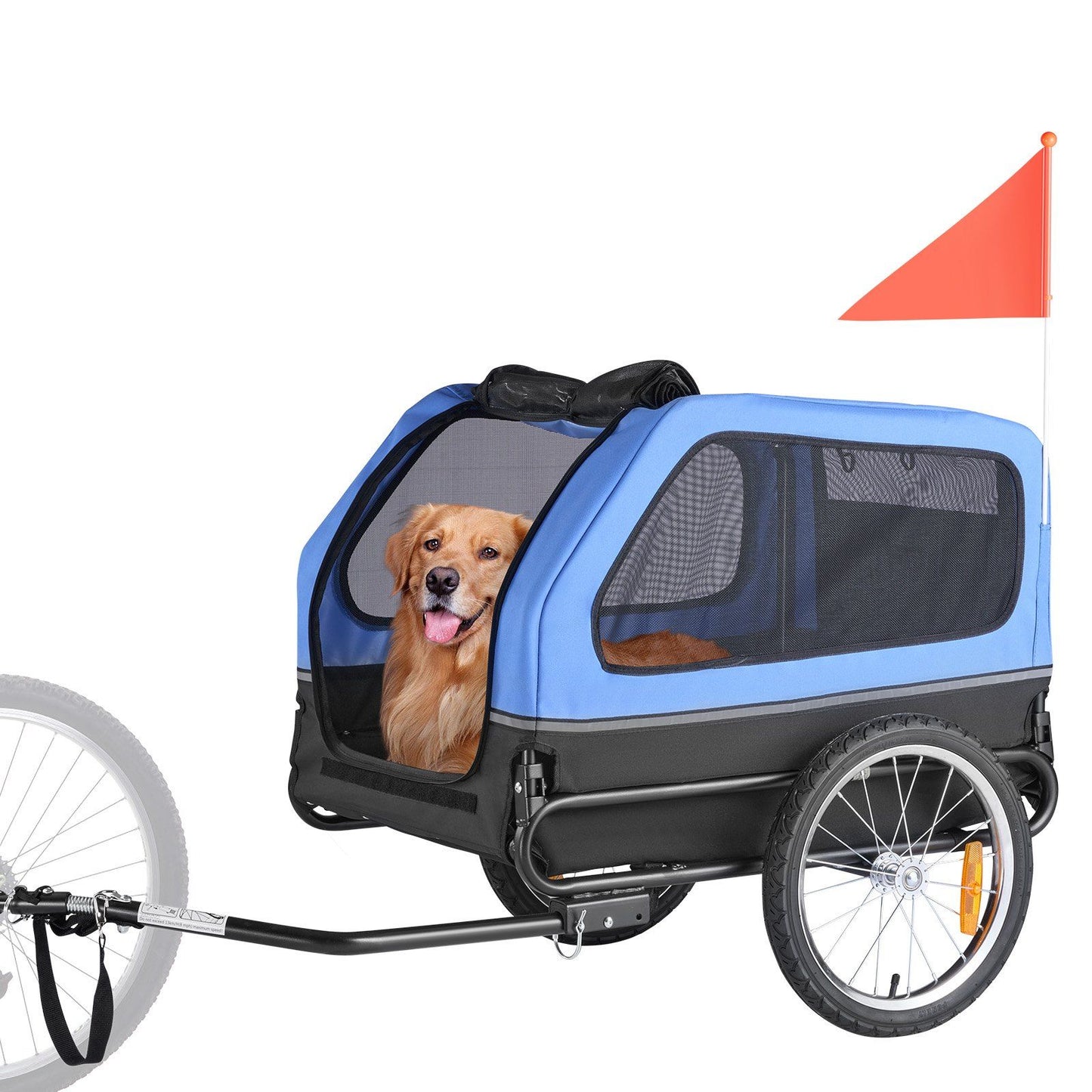 Dog Bike Trailer | 40KG Capacity | Pet Cart Bicycle Carrier with Leash