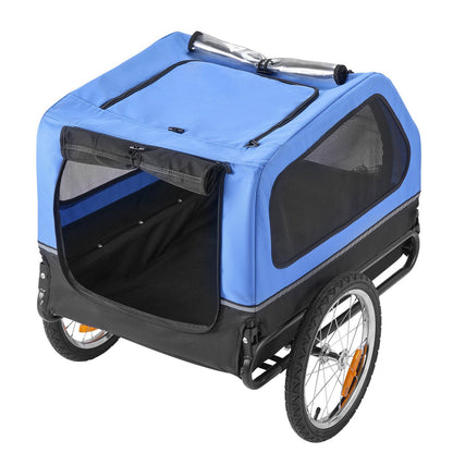 Dog Bike Trailer | 40KG Capacity | Pet Cart Bicycle Carrier with Leash