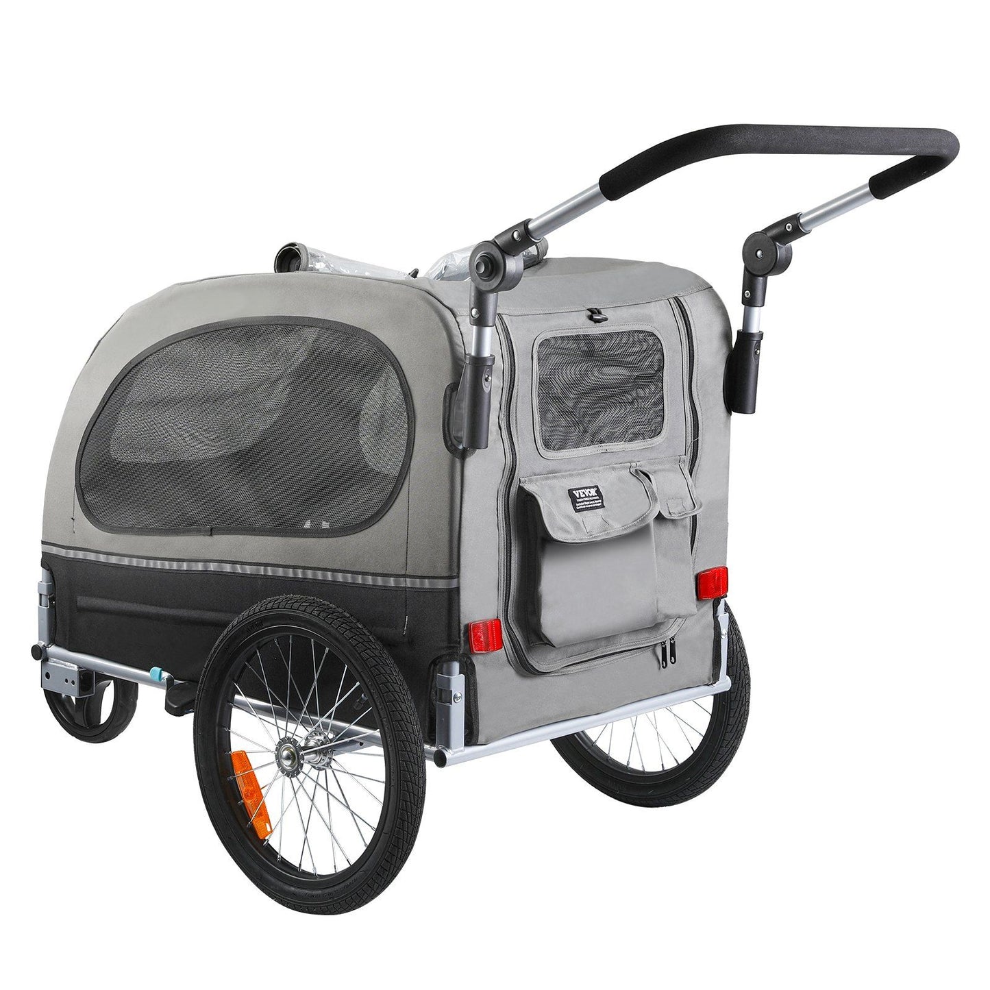 Dog Bike Trailer | 40KG Capacity | Black/Gray