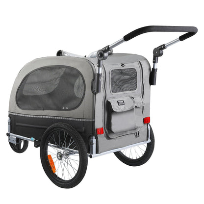 Dog Bike Trailer | 40KG Capacity | Black/Gray