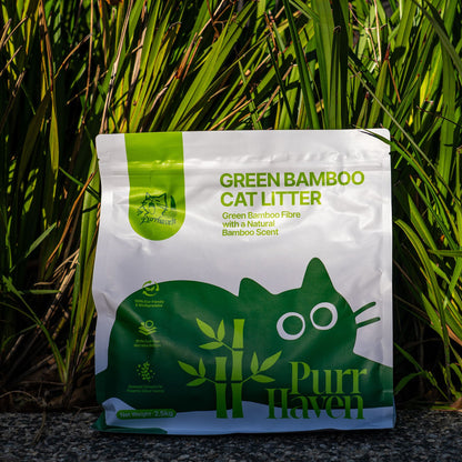 PurrHaven Bamboo Clumping Cat Litter | 7.5kg x 3 Pack | Dust Free