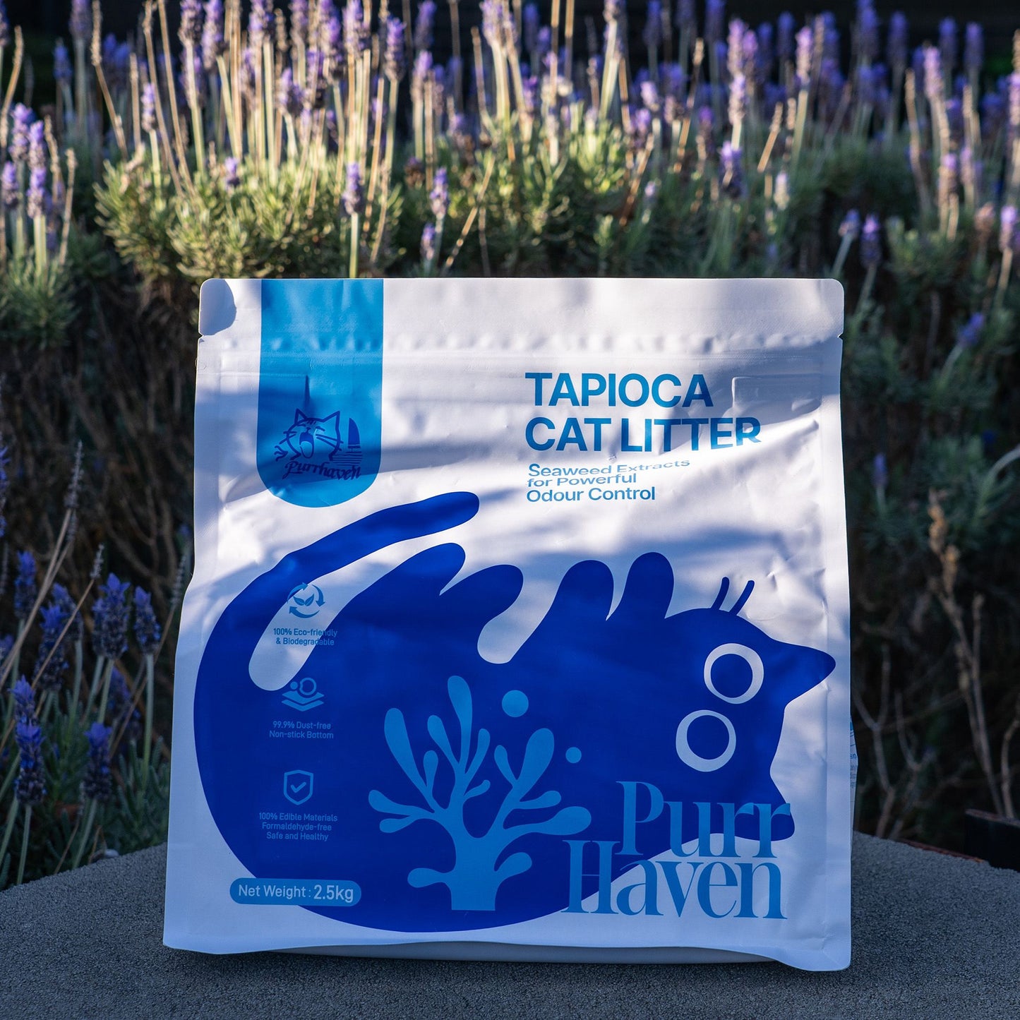 PurrHaven Tapioca Clumping Cat Litter | 7.5kg x 3 Pack | Multi-Cat