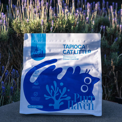 PurrHaven Tapioca Clumping Cat Litter | 7.5kg x 3 Pack | Multi-Cat