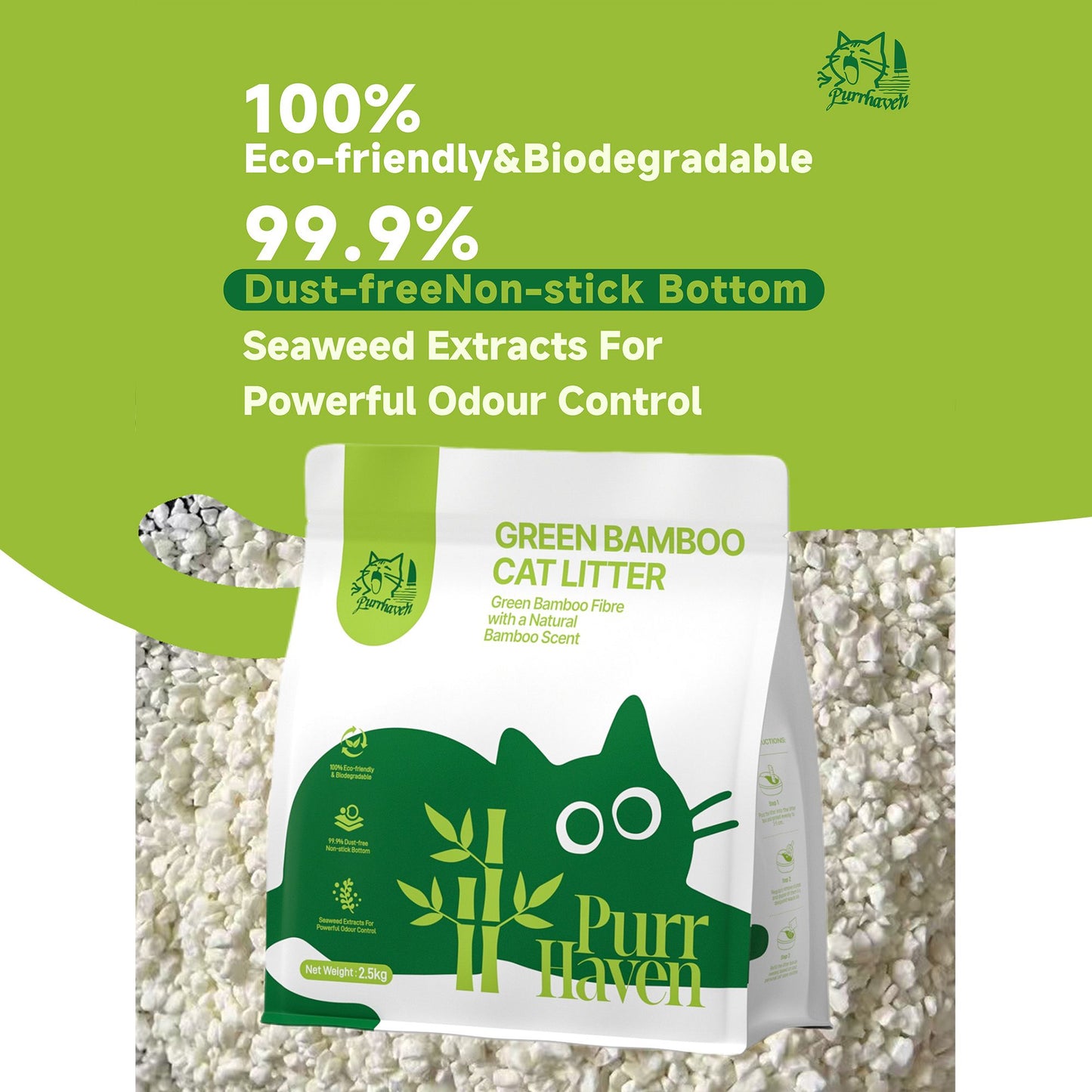 PurrHaven Tapioca Clumping Cat Litter | 7.5kg x 3 Pack