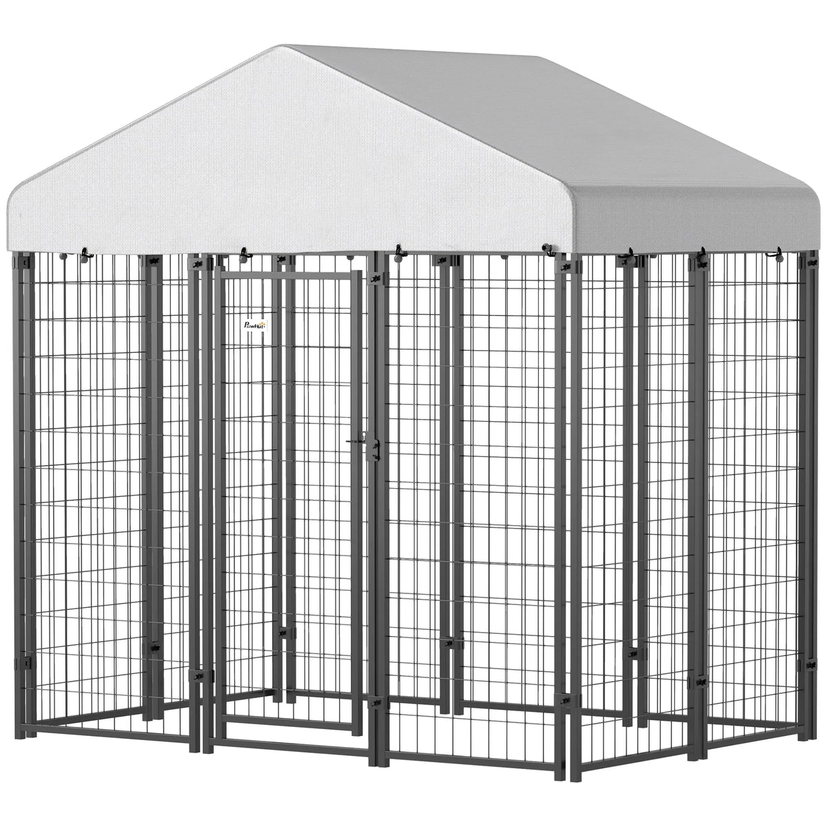 Outdoor Dog Kennel with Waterproof UV-Resistant Cover, 6 x 4 x 6 ft
