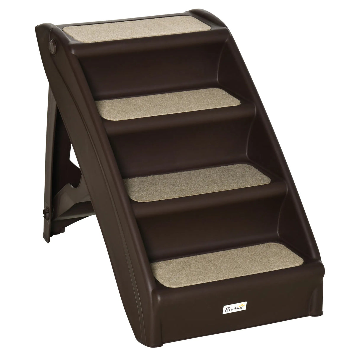 4-Level Portable Pet Stairs, Foldable Dog Ramp, Lightweight Cat Steps, with Nonslip Soft Mats, for High Bed, Sofa, Up to