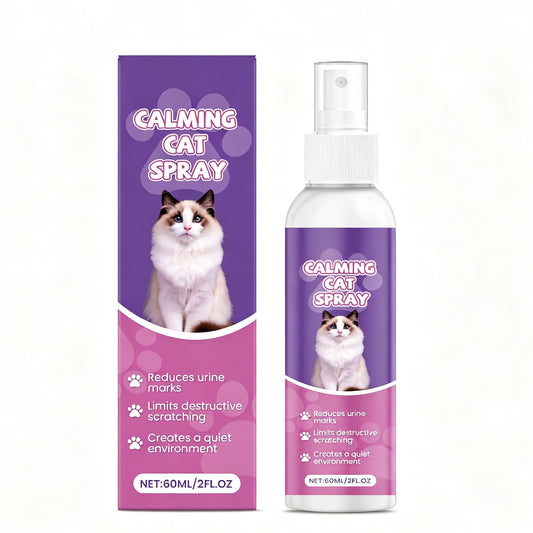 Calming Cat Spray, 60ML Natural Cat Anxiety Relief Spray For Stress & Bad Behavior Correction Product Bullet Points Natu