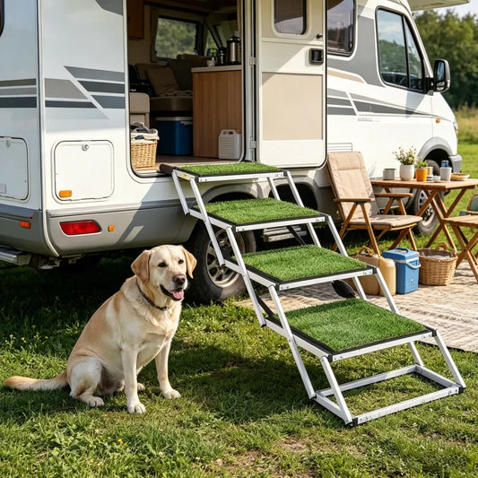 Pet Stairs with Adjustable Height for Outdoor