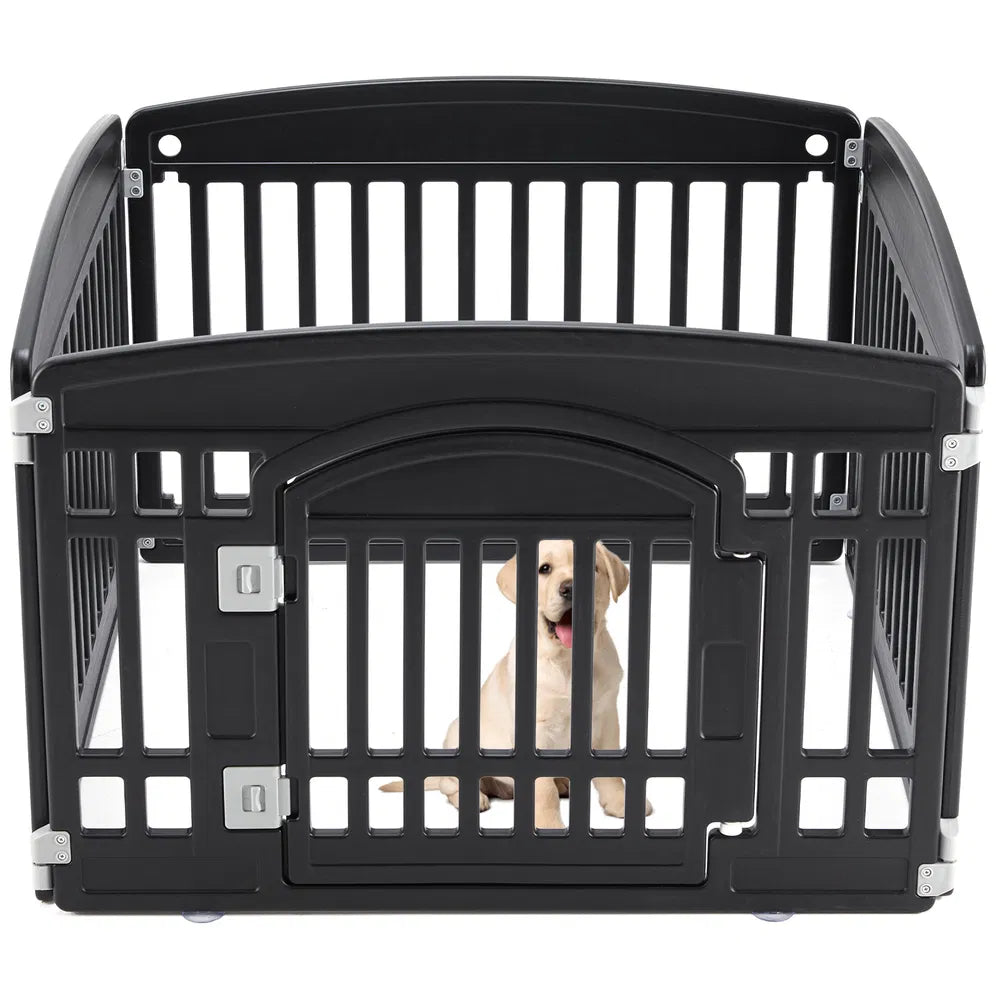 Dog Playpen Safe & Secure Indoor/Outdoor Pet Fence | Folding & Portable | Ideal for Small to Medium Dogs | Easy to Clean