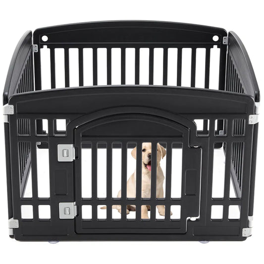 Dog Playpen Safe & Secure Indoor/Outdoor Pet Fence | Folding & Portable | Ideal for Small to Medium Dogs | Easy to Clean