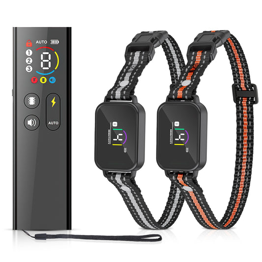 1Pc 2 In 1 Dog Shock And Bark Collar Dog Training Collar With Remote Rechargeable IP68 Waterproof With 3 Channels For Me