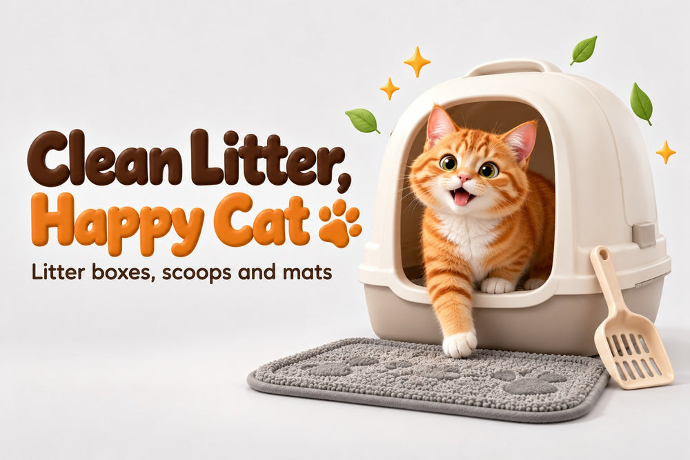 Clean litter, happy cat: litter boxes, scoops and mats