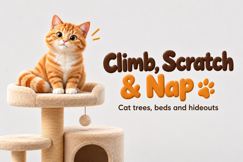 Climb, scratch and nap: cat trees, beds and hideouts