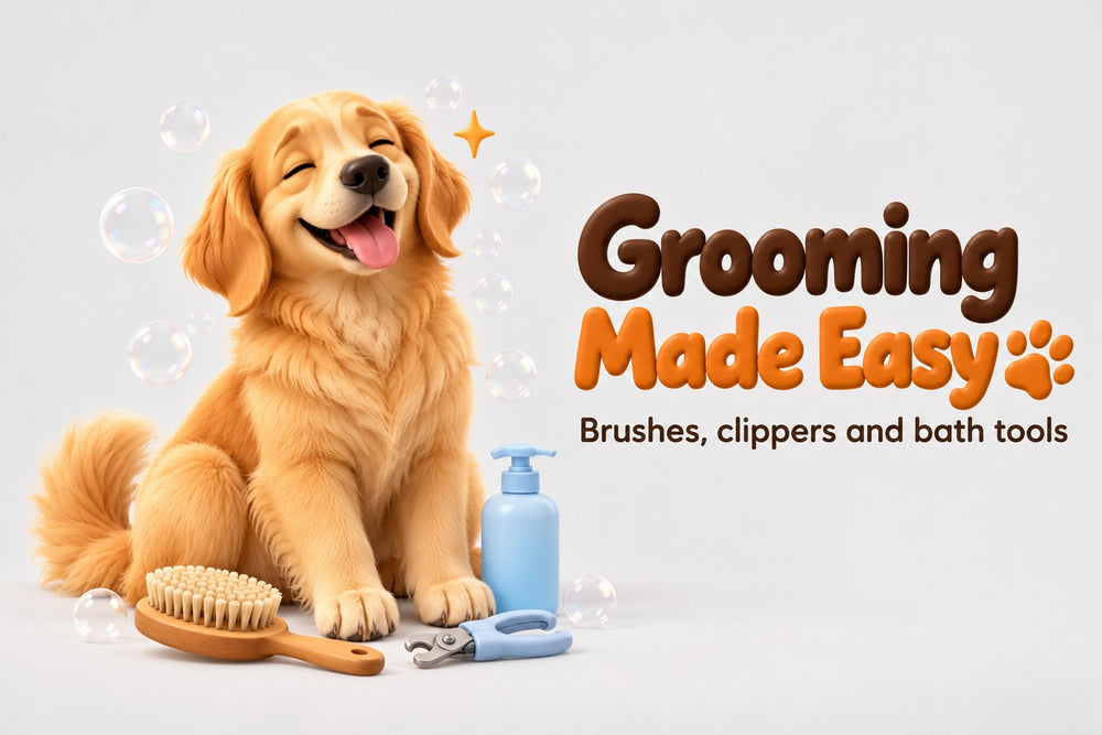 Grooming made easy: brushes, clippers and bath tools