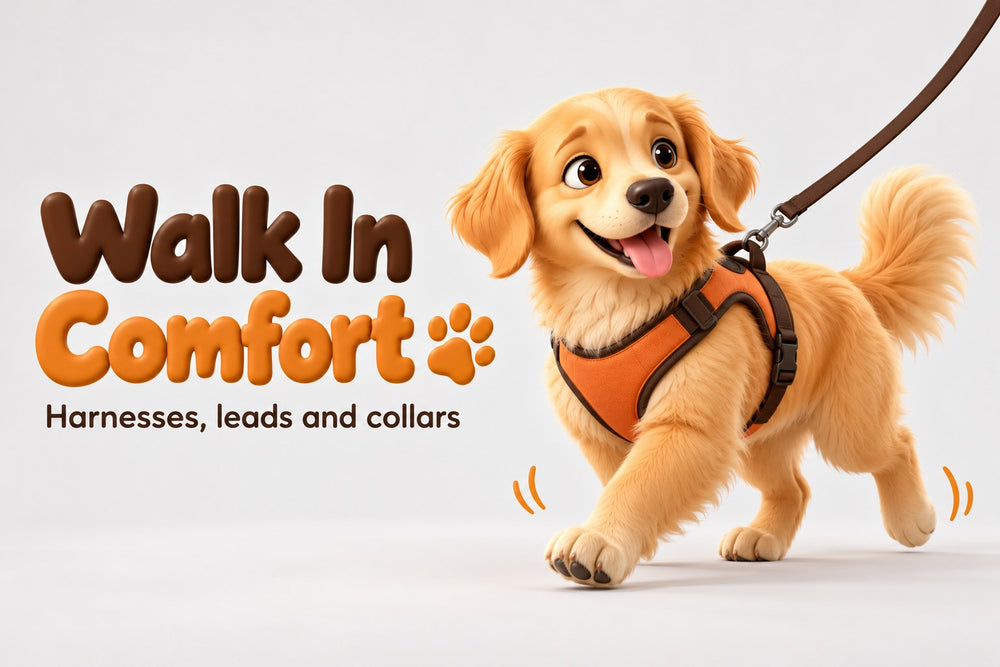 Walk in comfort: harnesses, leads and collars